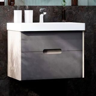 Тумба под раковину Акватон Оливия 70см грей/дуб ойстер 1A254301OLUG0